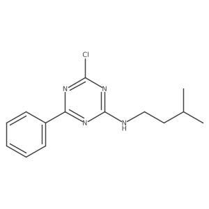 4-chloro-N-(3-methylbutyl)-6-phenyl-1,3,5-triazin-2-amine Structure
