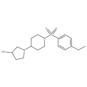 1-(1-((4-Ethylphenyl)sulfonyl)piperidin-4-yl)pyrrolidin-3-ol结构式