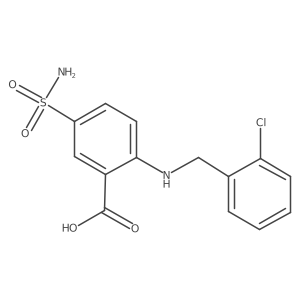 5-(Aminosulfonyl)-2-[[(2-chlorophenyl)methyl]amino]benzoic acid Structure