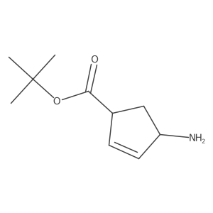 Tert-butyl 4-aminocyclopent-2-ene-1-carboxylate结构式