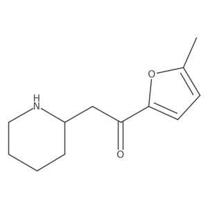 1-(5-Methylfuran-2-yl)-2-(piperidin-2-yl)ethan-1-one Structure