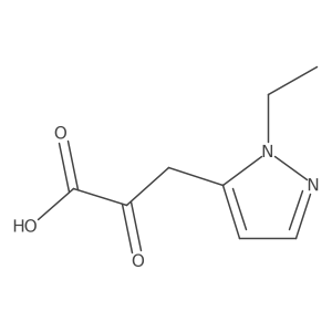 3-(1-ethyl-1H-pyrazol-5-yl)-2-oxopropanoic acid Structure