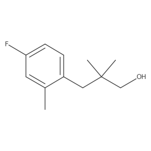 3-(4-Fluoro-2-methylphenyl)-2,2-dimethylpropan-1-ol结构式