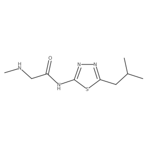 2-(Methylamino)-N-[5-(2-methylpropyl)-1,3,4-thiadiazol-2-yl]acetamide Structure