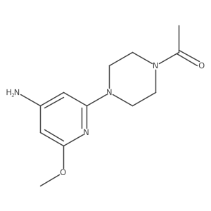 1-[4-(4-Amino-6-methoxypyridin-2-yl)piperazin-1-yl]ethanone结构式