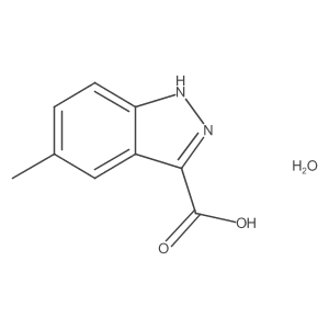 5-Methyl-1H-indazole-3-carboxylic acid hydrate结构式