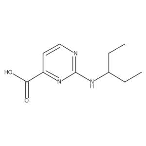 2-(Pentan-3-ylamino)pyrimidine-4-carboxylic acid Structure