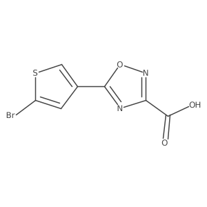 5-(5-Bromothiophen-3-yl)-1,2,4-oxadiazole-3-carboxylic acid结构式