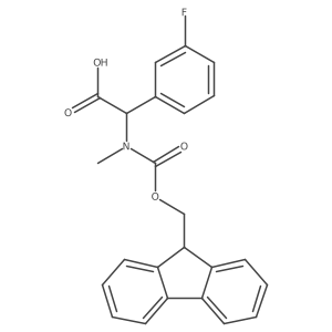 2-({[(9H-fluoren-9-yl)methoxy]carbonyl}(methyl)amino)-2-(3-fluorophenyl)acetic acid Structure