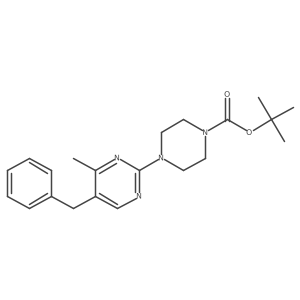 Tert-butyl 4-(5-benzyl-4-methylpyrimidin-2-yl)piperazine-1-carboxylate Structure