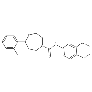 N-(3,4-dimethoxyphenyl)-7-(2-fluorophenyl)-1,4-thiazepane-4-carboxamide结构式