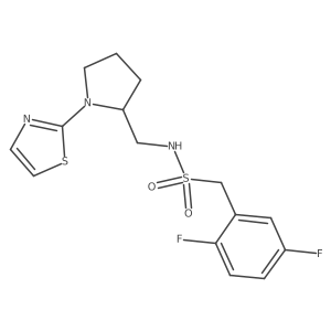 1-(2,5-difluorophenyl)-N-((1-(thiazol-2-yl)pyrrolidin-2-yl)methyl)methanesulfonamide Structure