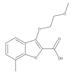 3-(2-Methoxyethoxy)-7-methylbenzofuran-2-carboxylic acid结构式