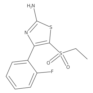 5-(Ethylsulfonyl)-4-(2-fluorophenyl)thiazol-2-amine结构式