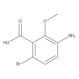 3-Amino-6-bromo-2-methoxybenzoicacid结构式