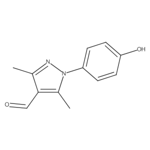 1-(4-Hydroxyphenyl)-3,5-dimethyl-1H-pyrazole-4-carbaldehyde Structure