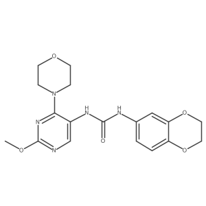1-(2,3-Dihydrobenzo[b][1,4]dioxin-6-yl)-3-(2-methoxy-4-morpholinopyrimidin-5-yl)urea Structure
