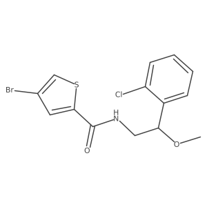 4-bromo-N-[2-(2-chlorophenyl)-2-methoxyethyl]thiophene-2-carboxamide Structure