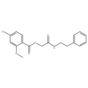 2-Oxo-2-(phenethylamino)ethyl 4-chloro-2-methoxybenzoate Structure