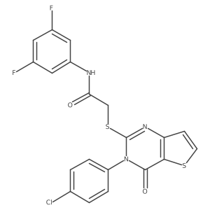 2-((3-(4-chlorophenyl)-4-oxo-3,4-dihydrothieno[3,2-d]pyrimidin-2-yl)thio)-N-(3,5-difluorophenyl)acetamide Structure