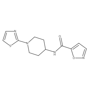N-(1-(thiazol-2-yl)piperidin-4-yl)isoxazole-5-carboxamide结构式