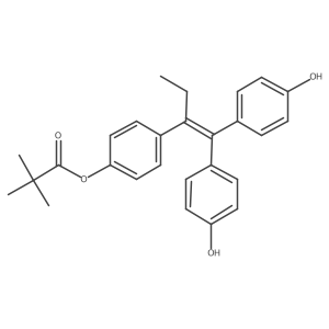 [4-[1,1-Bis(4-hydroxyphenyl)but-1-en-2-yl]phenyl] 2,2-dimethylpropanoate结构式