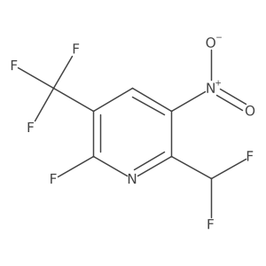 2-(Difluoromethyl)-6-fluoro-3-nitro-5-(trifluoromethyl)pyridine Structure