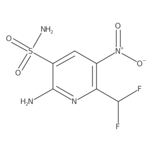 2-Amino-6-(difluoromethyl)-5-nitropyridine-3-sulfonamide结构式