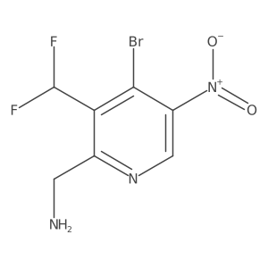 2-(Aminomethyl)-4-bromo-3-(difluoromethyl)-5-nitropyridine Structure