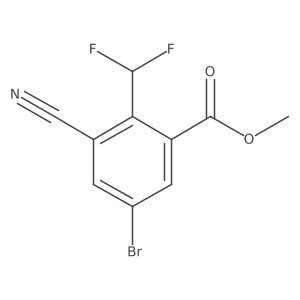 Methyl 5-bromo-3-cyano-2-(difluoromethyl)benzoate结构式
