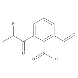 2-(2-Bromopropanoyl)-6-formylbenzoic acid结构式