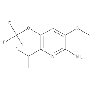 6-(Difluoromethyl)-3-methoxy-5-(trifluoromethoxy)pyridin-2-amine结构式