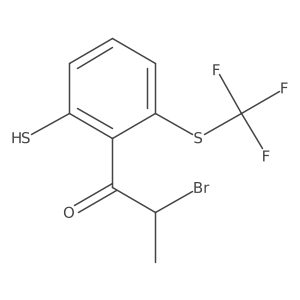 2-(2-Bromopropanoyl)-3-(trifluoromethylthio)thiophenol Structure