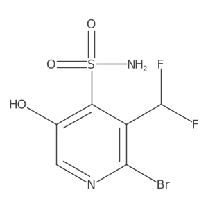 2-Bromo-3-(difluoromethyl)-5-hydroxypyridine-4-sulfonamide结构式