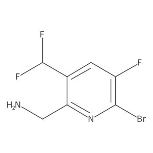 2-(Aminomethyl)-6-bromo-3-(difluoromethyl)-5-fluoropyridine结构式