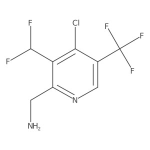 2-(Aminomethyl)-4-chloro-3-(difluoromethyl)-5-(trifluoromethyl)pyridine Structure