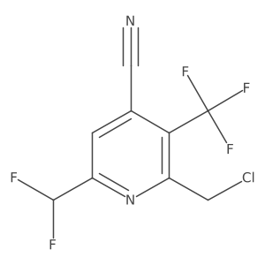 2-(Chloromethyl)-4-cyano-6-(difluoromethyl)-3-(trifluoromethyl)pyridine结构式