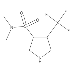 (3R,4R)-N,N-Dimethyl-4-(trifluoromethyl)pyrrolidine-3-sulfonamide Structure