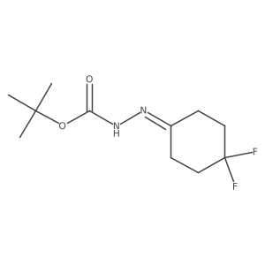 N'-(4,4-difluoro-cyclohexylidene)-hydrazinecarboxylic acid tert-butyl ester结构式