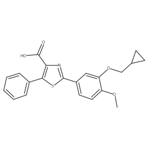 2-[3-(Cyclopropylmethoxy)-4-methoxyphenyl]-5-phenyl-1,3-thiazole-4-carboxylic acid Structure