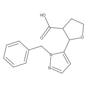 2-(1-Benzyl-1H-pyrazol-5-yl)oxolane-3-carboxylic acid结构式