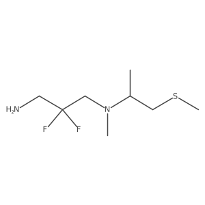 (3-Amino-2,2-difluoropropyl)(methyl)[1-(methylsulfanyl)propan-2-yl]amine结构式