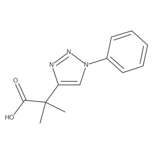 2-methyl-2-(1-phenyl-1H-1,2,3-triazol-4-yl)propanoic acid结构式