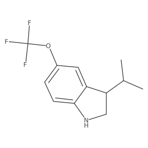 3-(Propan-2-yl)-5-(trifluoromethoxy)-2,3-dihydro-1H-indole结构式