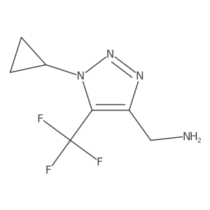 [1-Cyclopropyl-5-(trifluoromethyl)-1h-1,2,3-triazol-4-yl]methanamine结构式