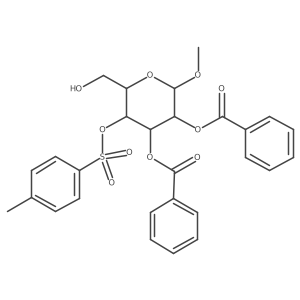 Glucopyranoside, methyl, 2,3-dibenzoate 4-p-toluenesulfonate, I+/--D-结构式