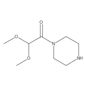 2,2-Dimethoxy-1-(piperazin-1-yl)ethan-1-one结构式