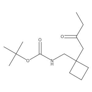 tert-butyl N-{[1-(2-oxobutyl)cyclobutyl]methyl}carbamate Structure