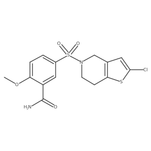5-((2-chloro-6,7-dihydrothieno[3,2-c]pyridin-5(4H)-yl)sulfonyl)-2-methoxybenzamide Structure