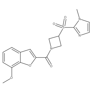 (7-methoxybenzofuran-2-yl)(3-((1-methyl-1H-imidazol-2-yl)sulfonyl)azetidin-1-yl)methanone Structure